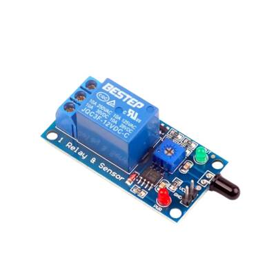 Alev Sensörlü Röle Kartı 12V