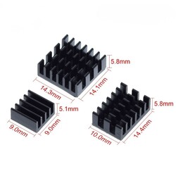 Alüminyum Soğutucu Seti - 3 Adet - Siyah - Thumbnail