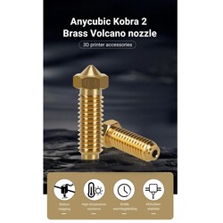 Anycubic Kobra 2, Kobra 3 0.4mm Pirinç Nozzle - 1.75mm - Thumbnail