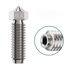 Robo90 - Anycubic Kobra 3 0.4mm Bakır Kaplamalı Volcano Nozzle - 1.75mm