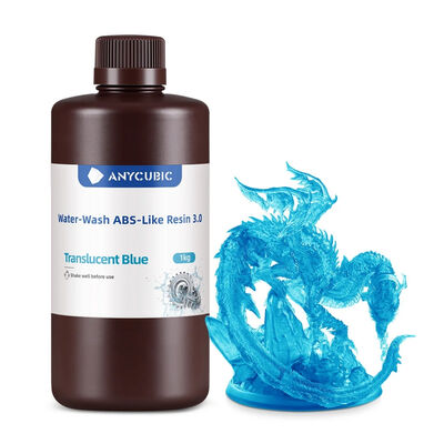 Anycubic Water-Wash ABS-Like Reçine 3.0 - Yarı Şeffaf Mavi - 1 Kg