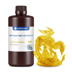 Anycubic - Anycubic Water-Wash ABS-Like Reçine 3.0 - Yarı Şeffaf Sarı - 1 Kg