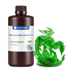 Anycubic - Anycubic Water-Wash ABS-Like Reçine 3.0 - Yarı Şeffaf Yeşil - 1 Kg