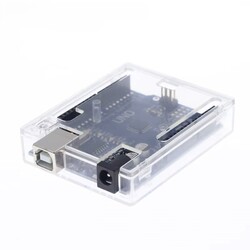Arduino Uno R3 Uyumlu Case - Koruma Kutusu - Şeffaf - Thumbnail