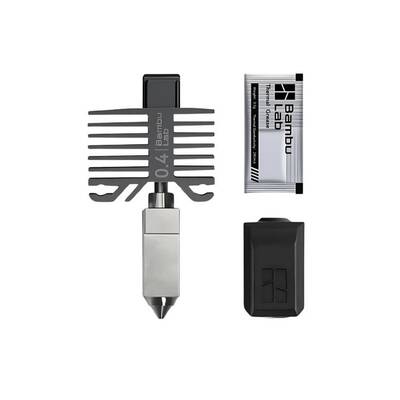 Bambu Lab 0.4mm Hotend Nozzle Seti - Sertleştirilmiş Çelik - X1/P1 Serisi - FAH001-N-1 - Orijinal