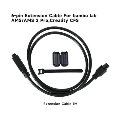 Bambu Lab AMS 6-pin Extension Kablo - AMS, AMS pro, Creality CFS Uyumlu - 1 Metre
