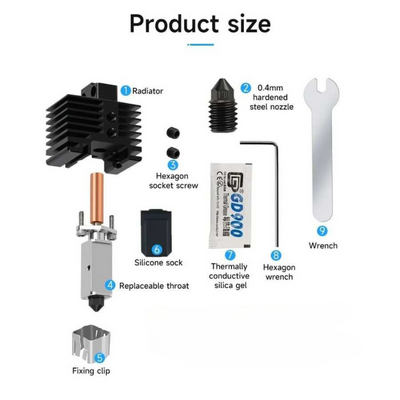 Bambu Lab X1, X1C, P1P,P1S Hotend Seti V2.0