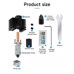 Bambu Lab X1, X1C, P1P, P1S Hotend Seti V2.0 - Thumbnail