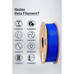 Beta PLA+ Filament Fluorescent - Mavi - Thumbnail