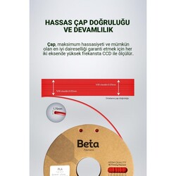 Beta PLA+ Filament - Kırmızı (Kiss Red) - 1 Kg - Thumbnail