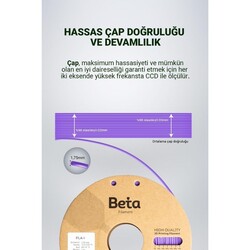 Beta PLA+ Filament - Mor (Violet Purple) - 1 Kg - Thumbnail
