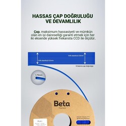 Beta PLA+ Filament - Neon Mavi (Fluorescent) - 1 Kg - Thumbnail