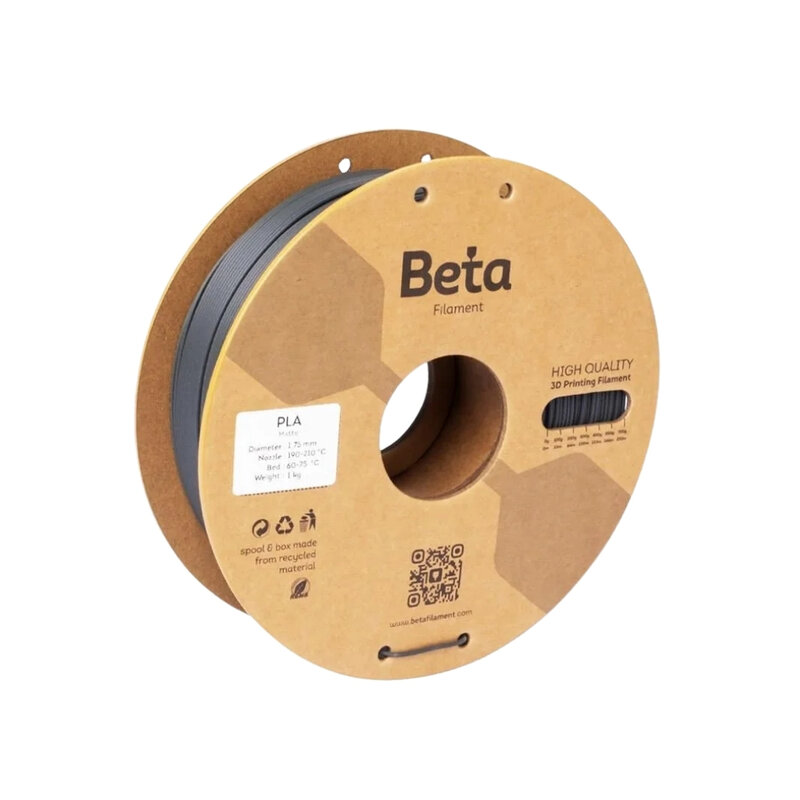 Beta PLA-Matte Filament Ash Grey - 1.75mm 1 Kg