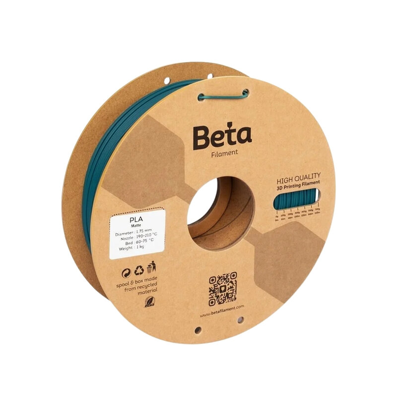Beta - Beta PLA-Matte Filament Emerald - 1.75mm - 1 Kg