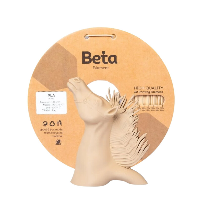 Beta - Beta PLA-Matte Filament Kraft - 1.75mm 1 Kg