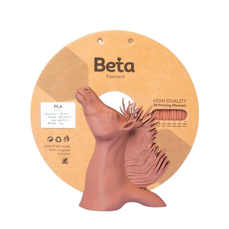 Beta - Beta PLA-Matte Filament Terracotta - 1.75mm 1 Kg