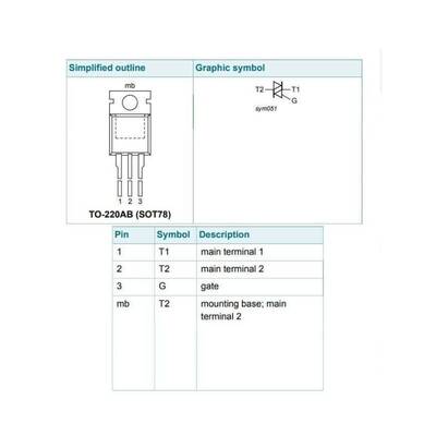 BT136-600E 4A 600V Triyak - TO-220