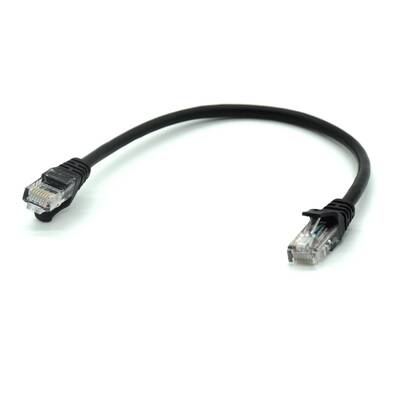CAT6 RJ45 Ethernet Kablosu - 20cm - Siyah