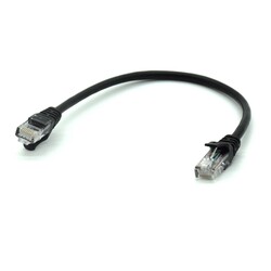 Robo90 - CAT6 RJ45 Ethernet Kablosu - 20cm - Siyah