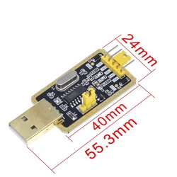 CH340G USB TTL Seri Haberleşme Dönüştürücü Modül - Thumbnail