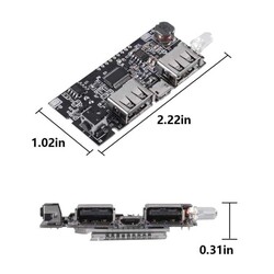 Çift USB 5V 1A-2.1A Power Bank Şarj Modülü - Thumbnail