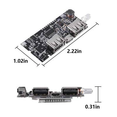 Çift USB 5V 1A-2.1A Power Bank Şarj Modülü
