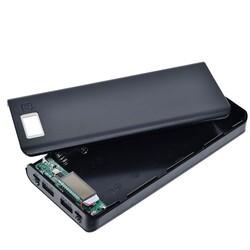 Robo90 - Çift USB 8'li 18650 Power Bank Pil Kutusu- Micro USB