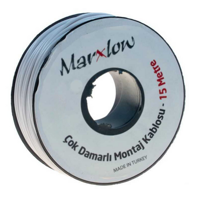 Çok Damarlı Montaj Kablosu 15 Metre - Beyaz