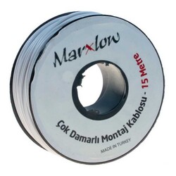 Marxlow - Çok Damarlı Montaj Kablosu 15 Metre - Beyaz