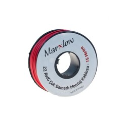 Marxlow - Çok Damarlı Montaj Kablosu 15 Metre - Kırmızı