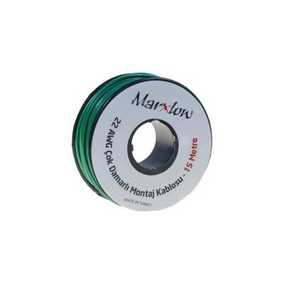 Çok Damarlı Montaj Kablosu 15 Metre - Yeşil