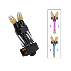 CR10(MK8) Çift Renkli Hotend Seti-Ender 3-Pro-V2 Uyumlu - Thumbnail