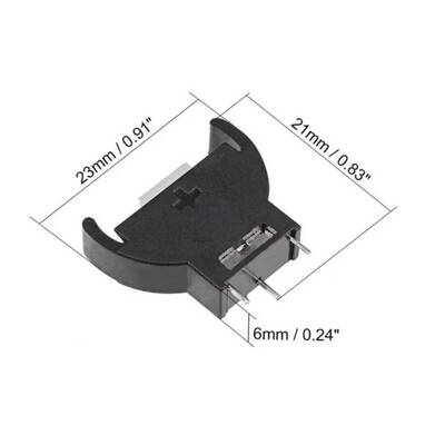 CR2032 Para Pil Yuvası - Düğme Pil - Dikey