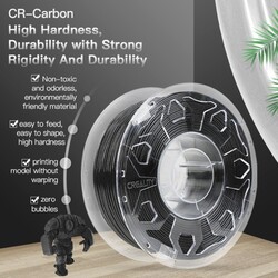Creality CR-PLA Carbon Fiber Filament - Siyah - 1 Kg - Thumbnail