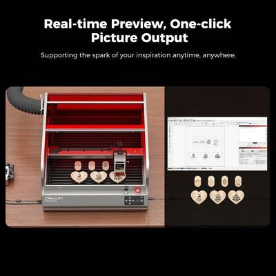 Creality Falcon2 PRO Kapalı Lazer Gravür ve Kesme Makinesi - 22W