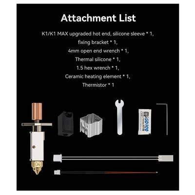 Creality K1 - K1 Max Geliştirilmiş Tam Hotend Seti