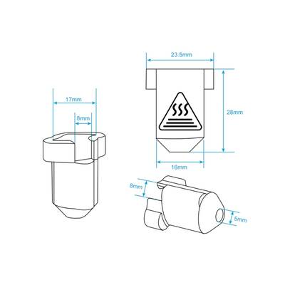 Creality K1-K1 Max Isıtıcı Blok Silikon Kılıf - Turuncu
