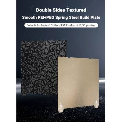 Creality K1 Pei + PEO Kaplı Yay Çeliği Manyetik Tabla - 235x235mm - Çift Yüzlü