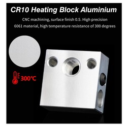 Creality MK8-CR10 Isıtıcı Blok - 20x20x10mm - Ender 3 V2 Uyumlu - 300°C - Thumbnail