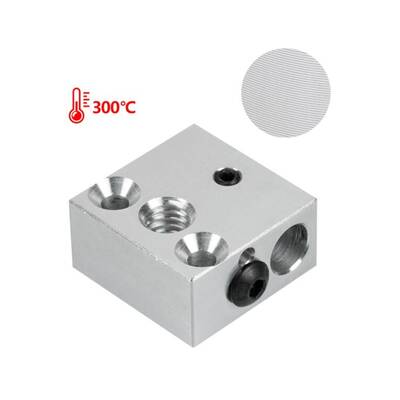 Creality MK8-CR10 Isıtıcı Blok - 20x20x10mm - Ender 3 V2 Uyumlu - 300°C