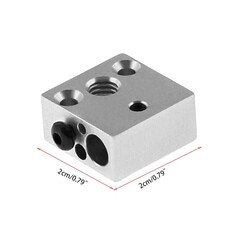 Creality MK8-CR10 Isıtıcı Blok - 20x20x10mm - Ender 3 V2 Uyumlu - Thumbnail