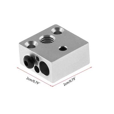 Creality MK8-CR10 Isıtıcı Blok - 20x20x10mm - Ender 3 V2 Uyumlu