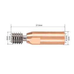Creality MK8/CR10 Titanyum Alaşımlı Barel - M7x27mm - 1.75mm - Thumbnail
