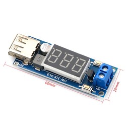 Dc 4.5‐40V Dan 5V 2A A USB Gerilim Azaltıcı Modülü - Thumbnail