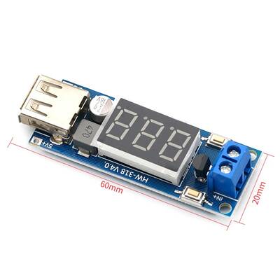 Dc 4.5‐40V Dan 5V 2A A USB Gerilim Azaltıcı Modülü