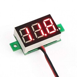 Dijital Mini 0.28'' 4.5-30V DC Kırmızı Voltmetre - Thumbnail