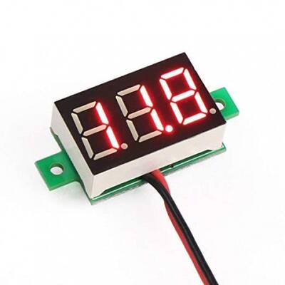 Dijital Mini 0.28'' 4.5-30V DC Kırmızı Voltmetre