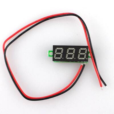 Dijital Mini 0.28'' 4.5-30V DC Kırmızı Voltmetre