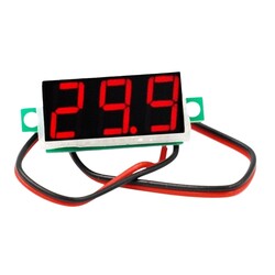 Dijital Mini 0.28'' 4.5-30V DC Kırmızı Voltmetre - Thumbnail