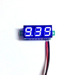 Dijital Mini 0.28'' 4.5-30V DC Mavi Voltmetre - Thumbnail